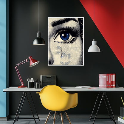 Frau Auge Träne Poster