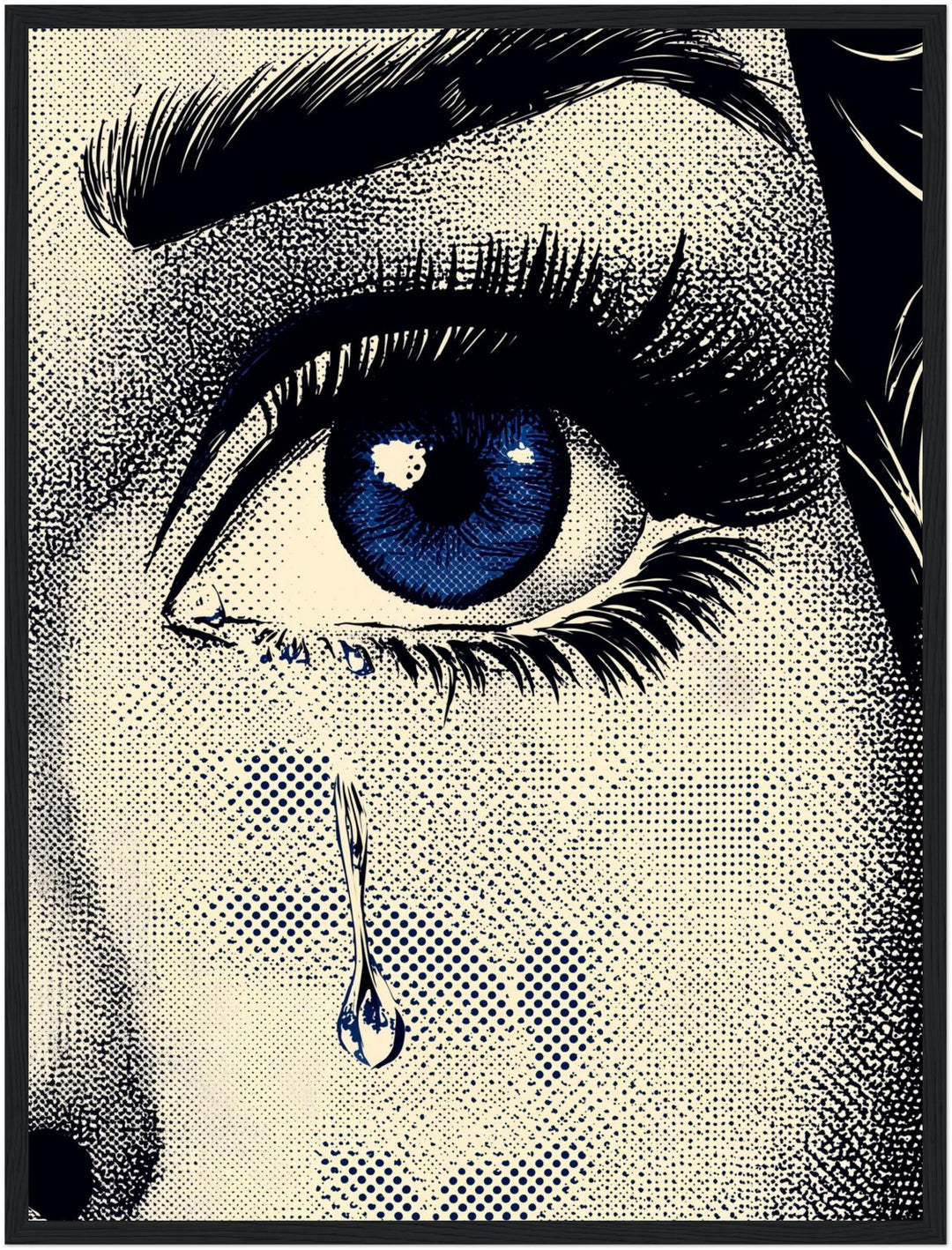 Frau Auge Träne Poster abstrakt – mattes Kunstdruck-Papier – Ansicht 5