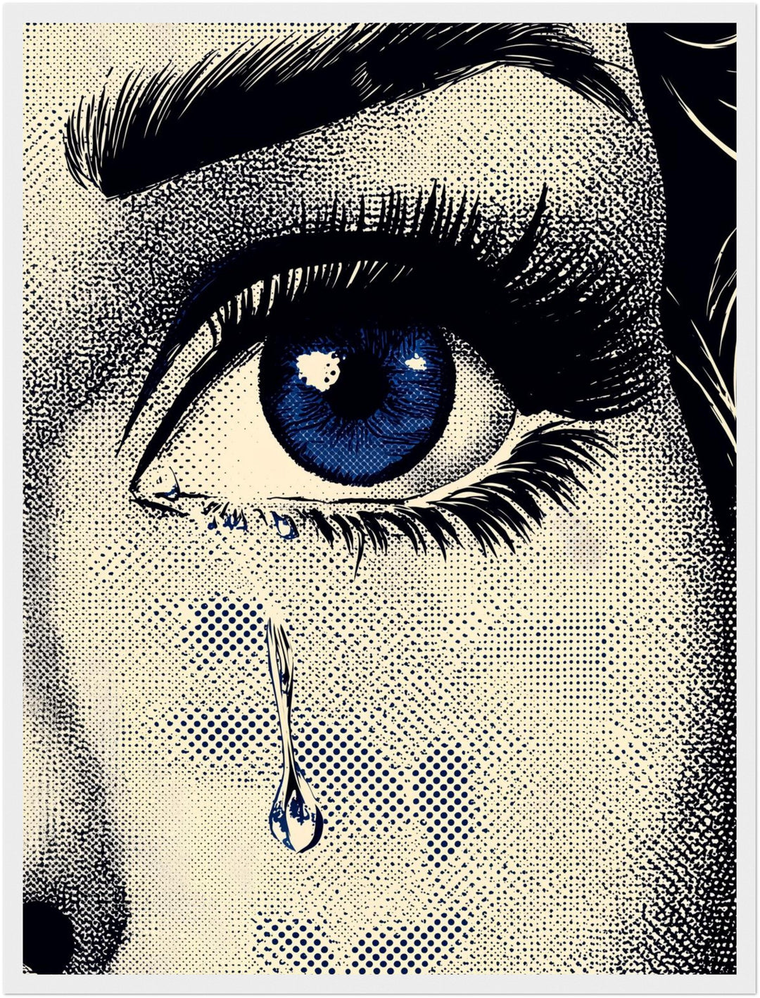 Frau Auge Träne Poster abstrakt – mattes Kunstdruck-Papier – Ansicht 6