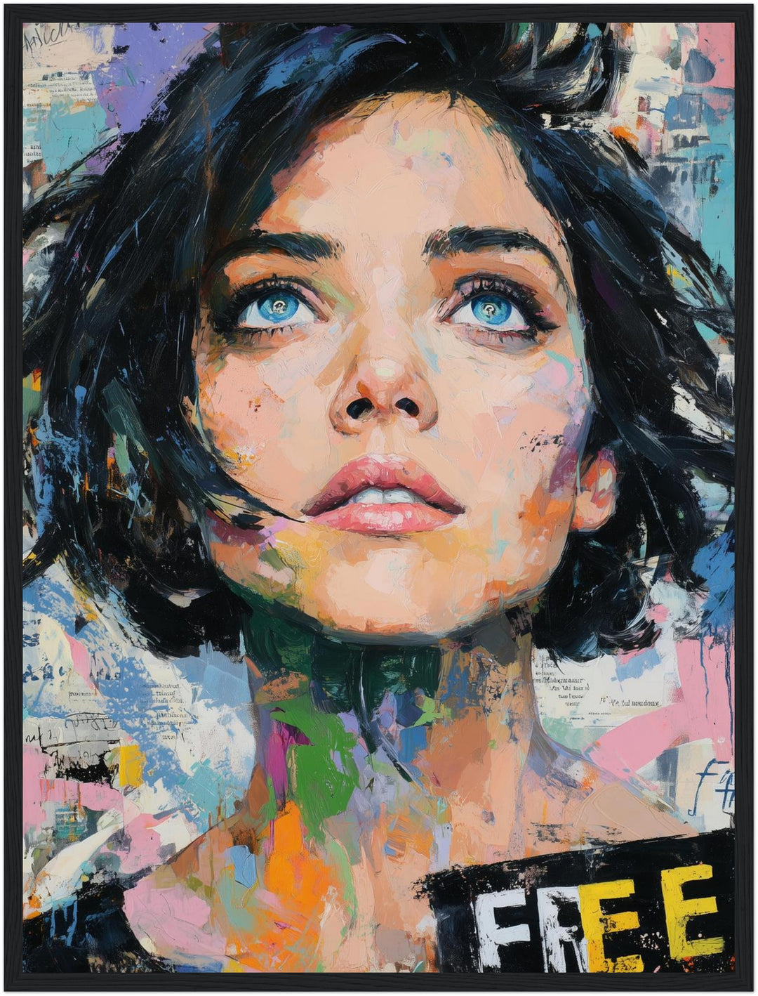 Frau mit Blauen Augen Poster Pop Art – mattes Kunstdruck-Papier – Ansicht 5