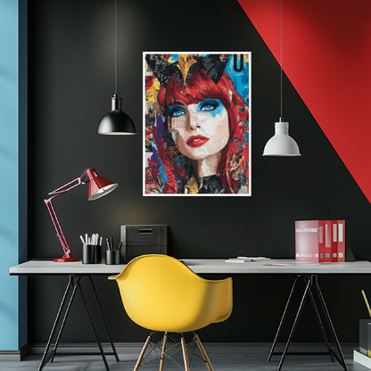 Frau mit roten Haaren Poster