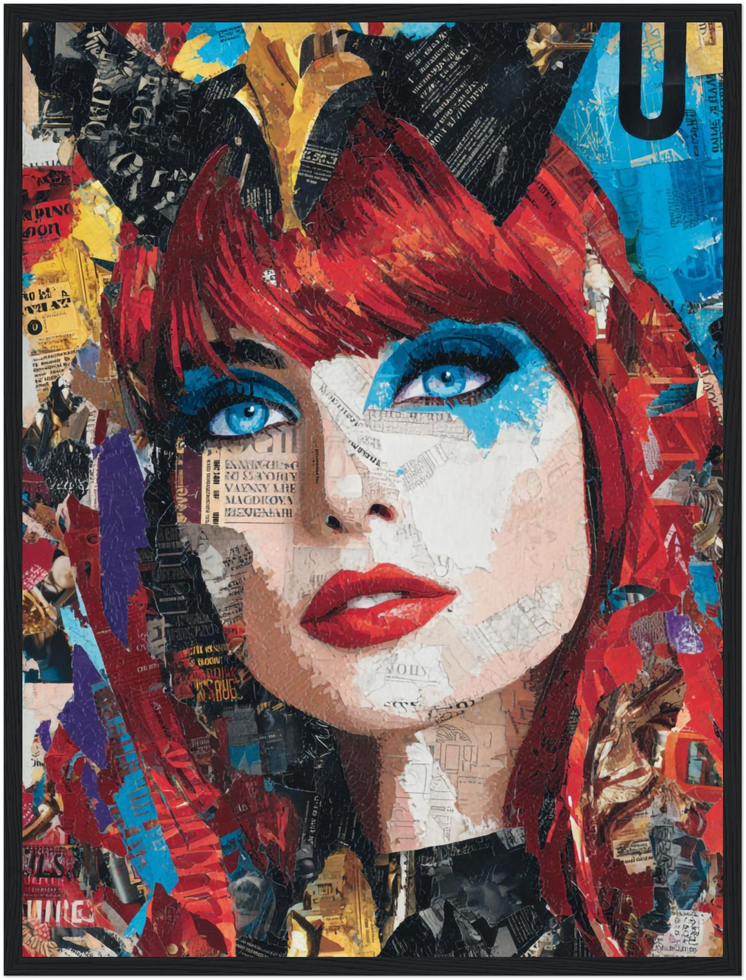 Frau mit roten Haaren Poster Pop Art – mattes Kunstdruck-Papier – Ansicht 5