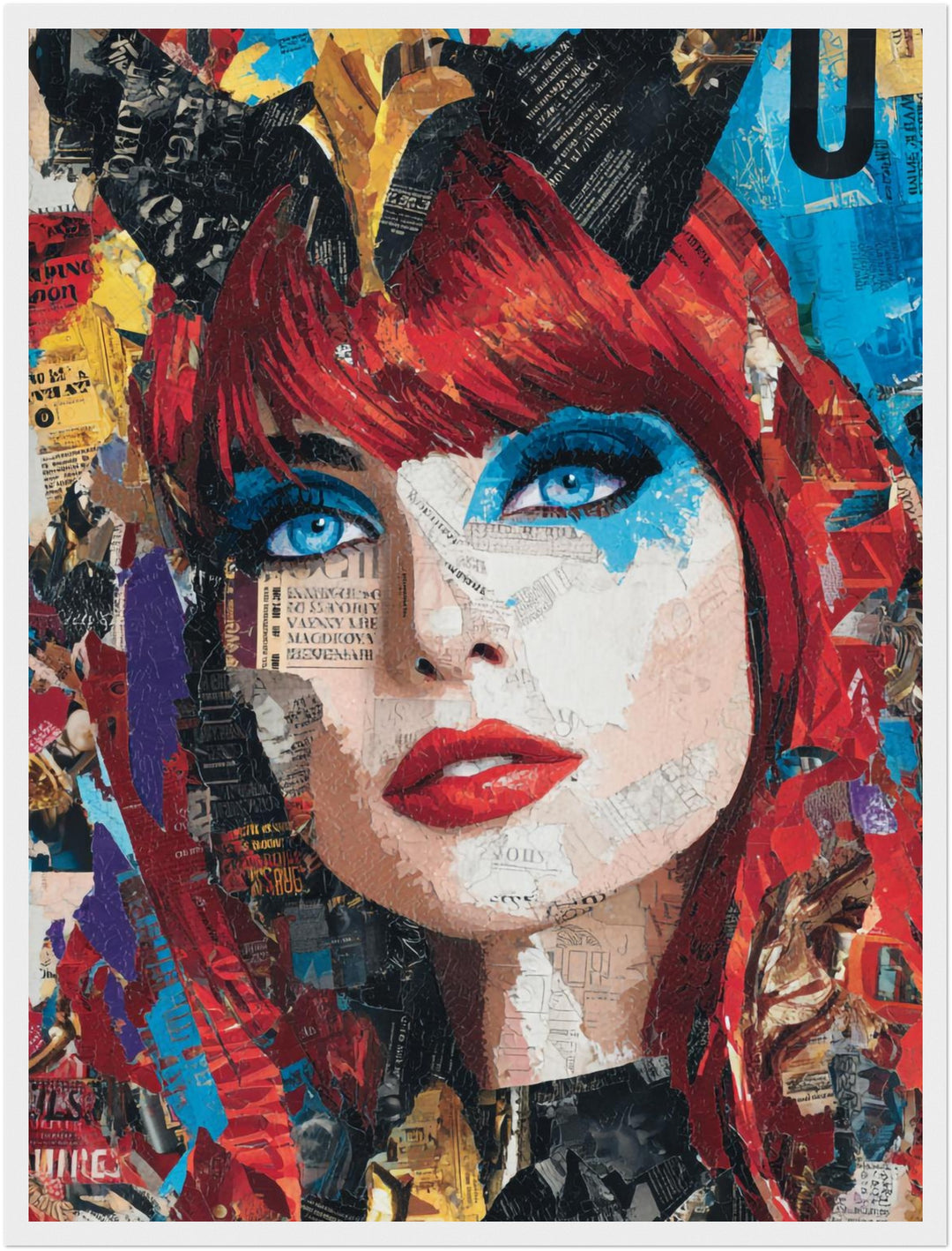 Frau mit roten Haaren Poster Pop Art – mattes Kunstdruck-Papier – Ansicht 6