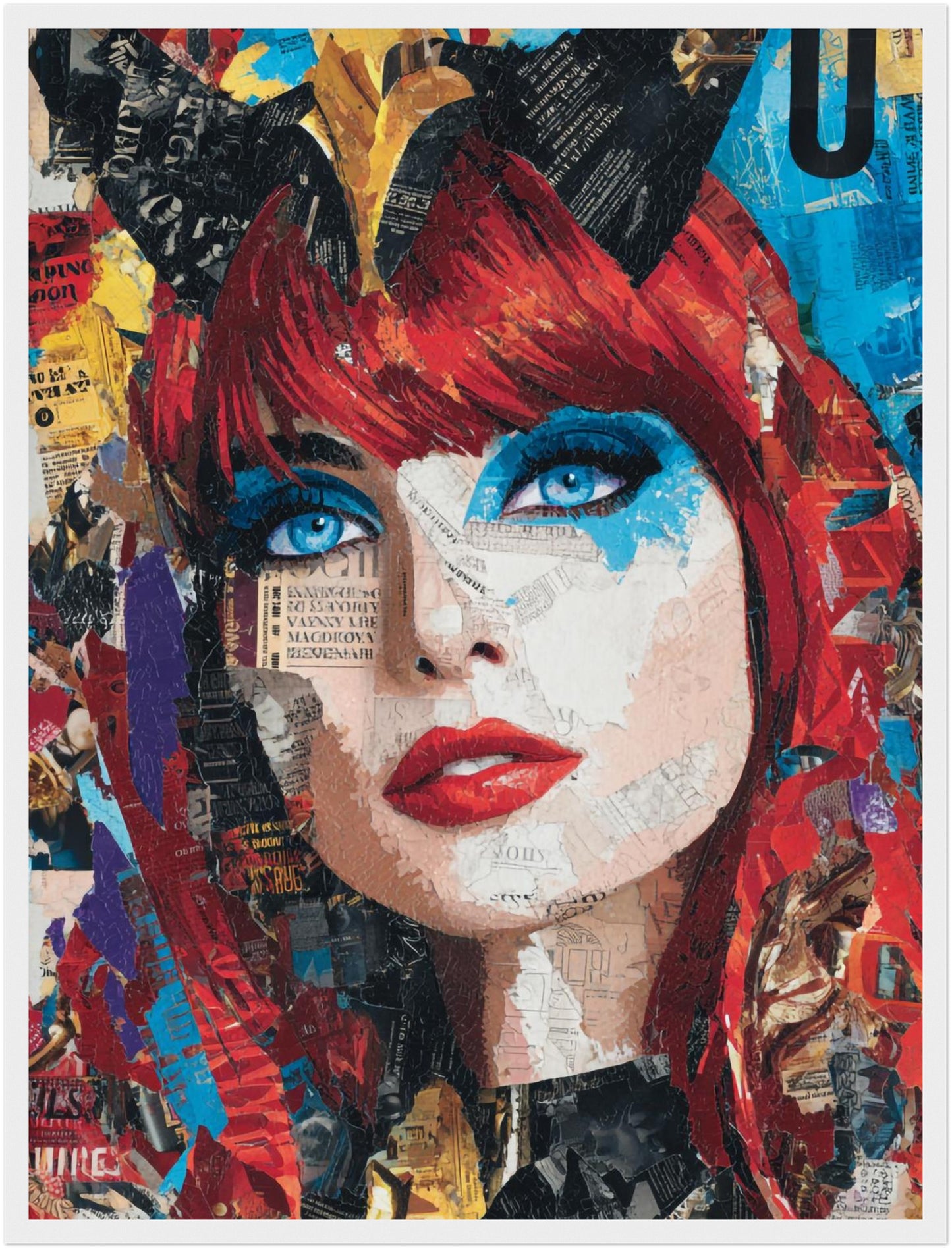 Frau mit roten Haaren Poster