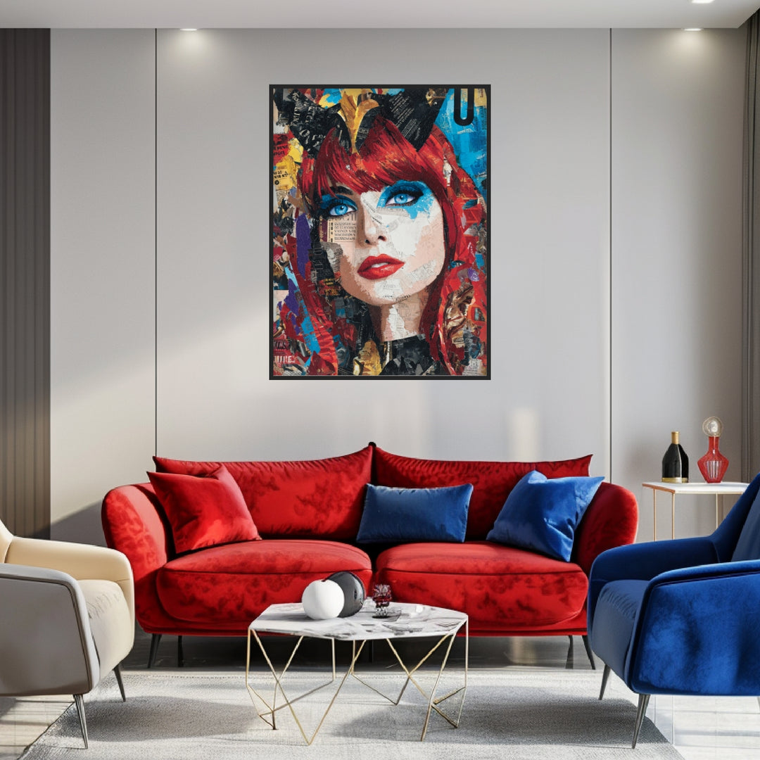 Frau mit roten Haaren Poster Pop Art – mattes Kunstdruck-Papier – Ansicht 3