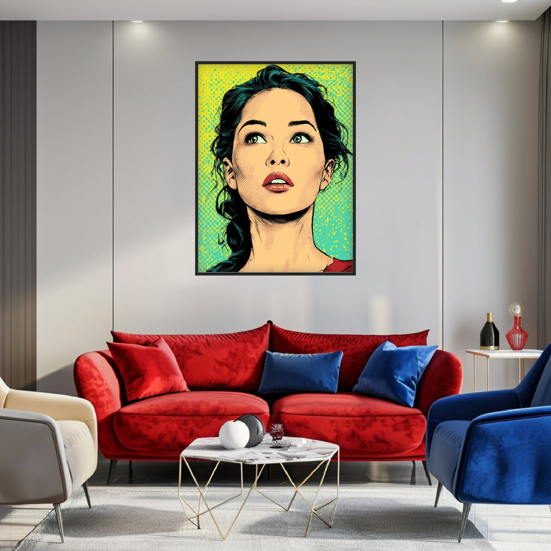 Frau stiller Moment Poster abstrakt – mattes Kunstdruck-Papier – Ansicht 3