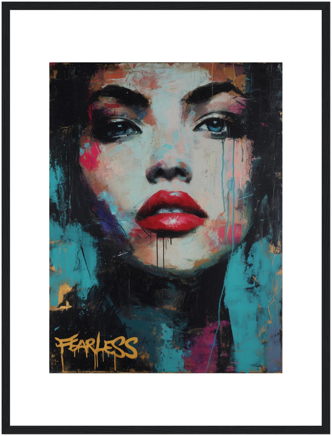 Furchtloses Frauenportrait Poster Pop Art – mattes Kunstdruck-Papier – Ansicht 5