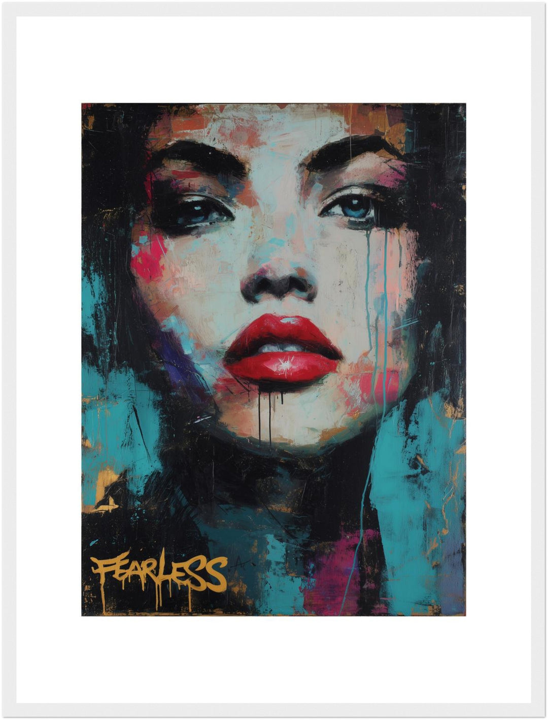 Furchtloses Frauenportrait Poster Pop Art – mattes Kunstdruck-Papier – Ansicht 6