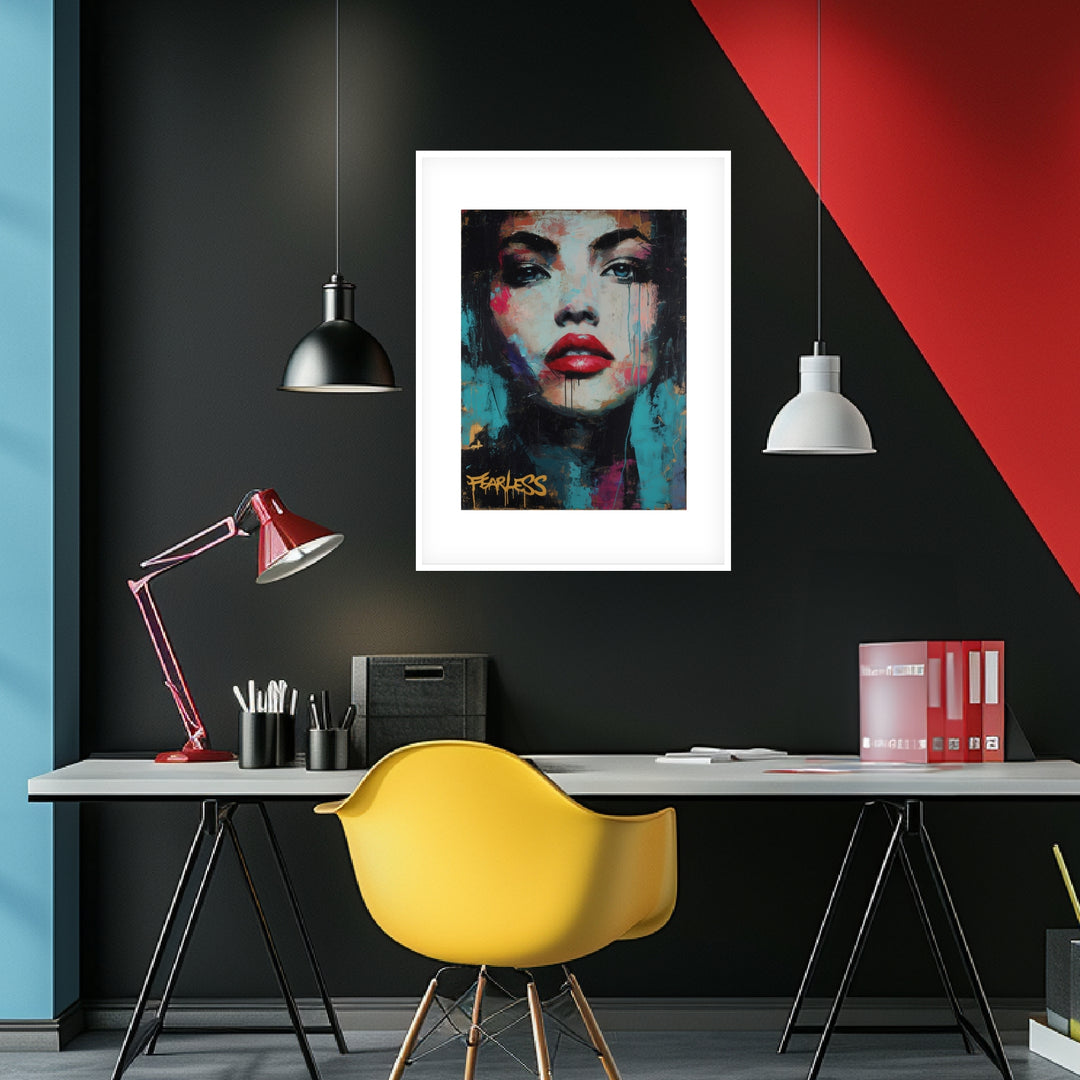 Furchtloses Frauenportrait Poster Pop Art – mattes Kunstdruck-Papier – Ansicht 4