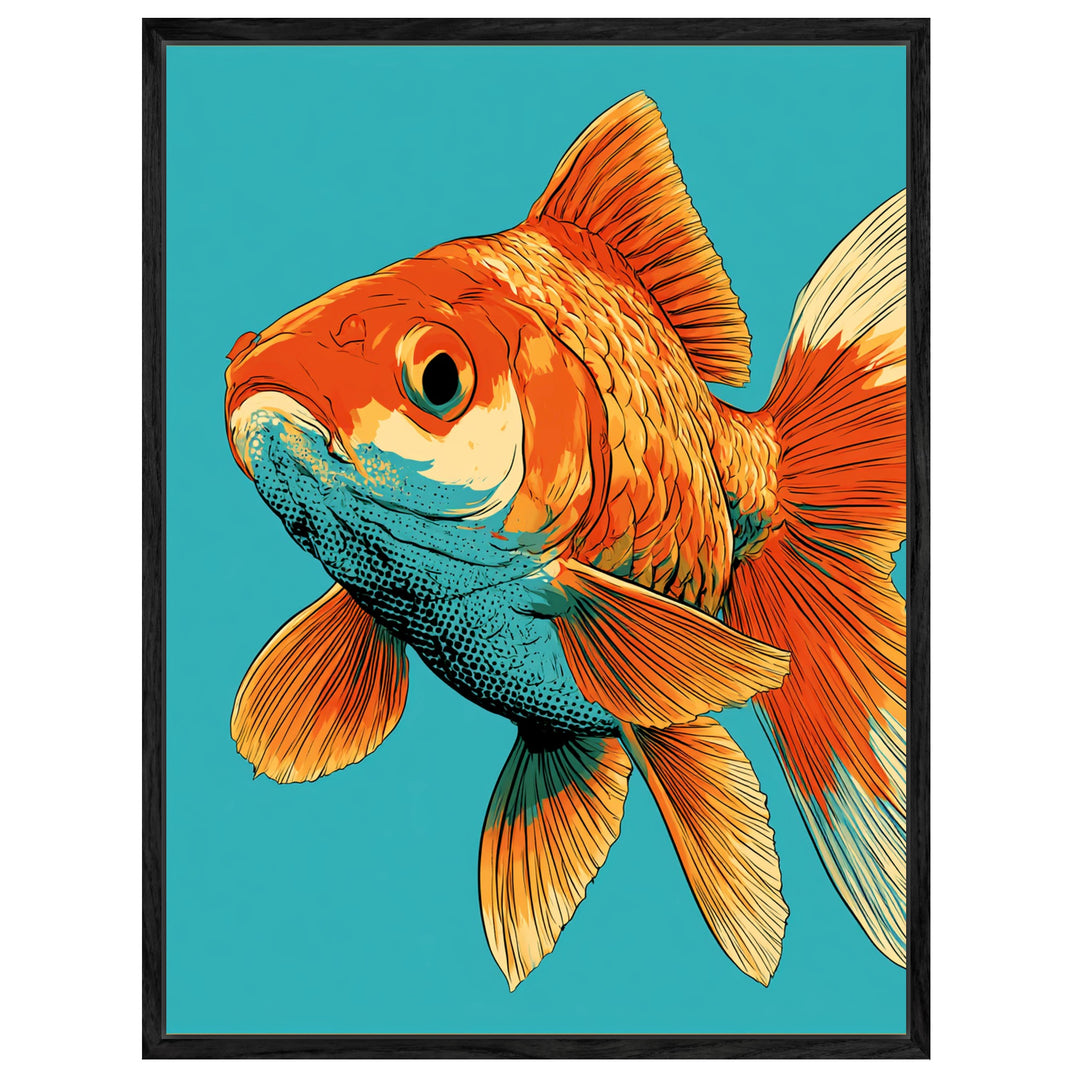 Goldfisch Pop Art Leinwandbild – Leinwandbild