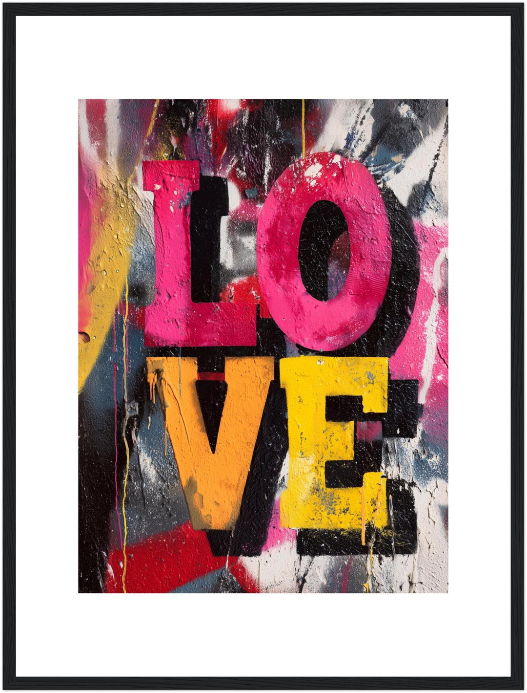 Graffiti Love Poster Pop Art – mattes Kunstdruck-Papier – Ansicht 5