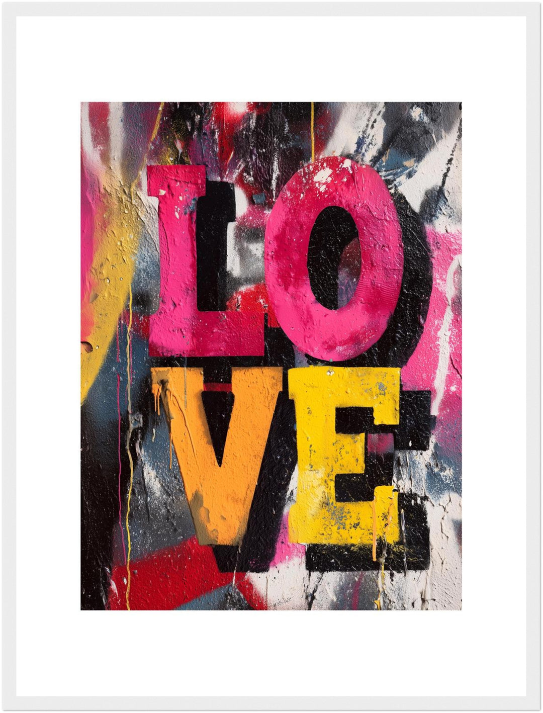 Graffiti Love Poster Pop Art – mattes Kunstdruck-Papier – Ansicht 6