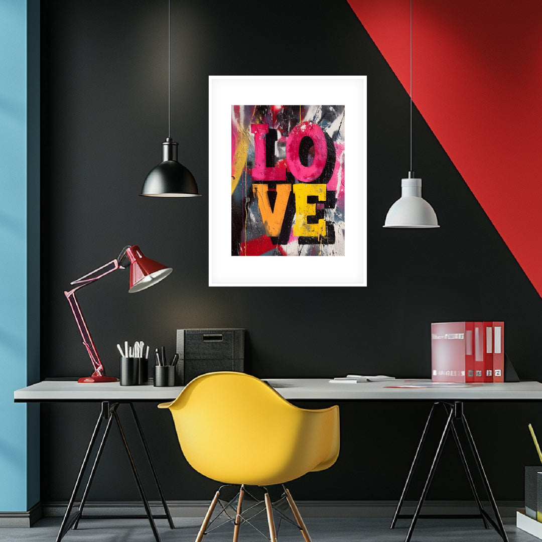 Graffiti Love Poster Pop Art – mattes Kunstdruck-Papier – Ansicht 4