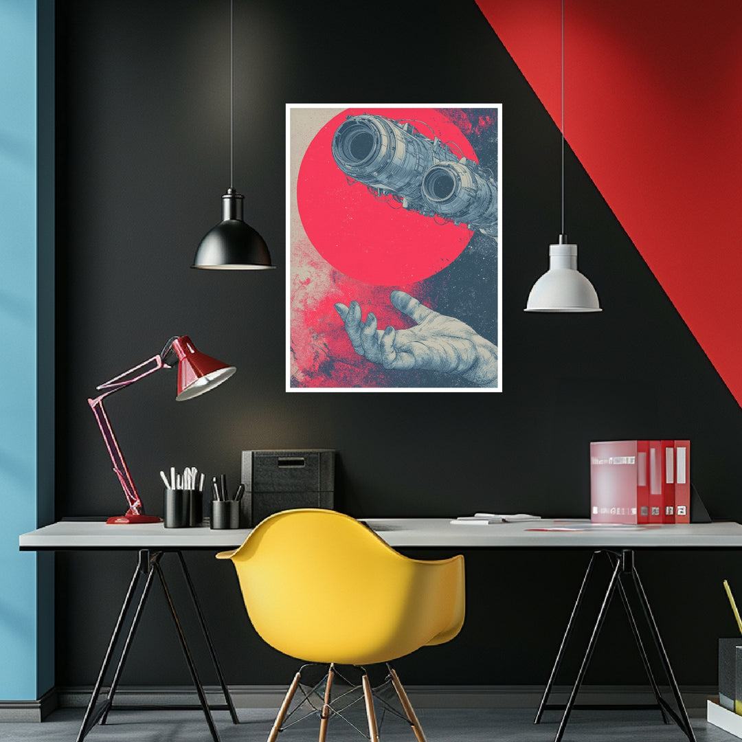 Hand und Lauf Poster abstrakt – mattes Kunstdruck-Papier – Ansicht 6