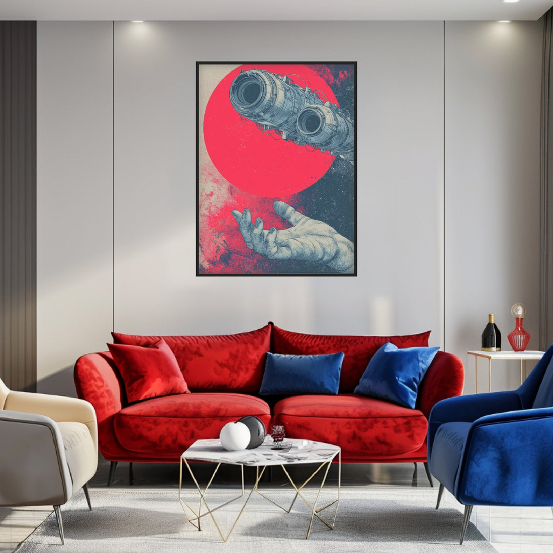 Hand und Lauf Poster abstrakt – mattes Kunstdruck-Papier – Ansicht 5