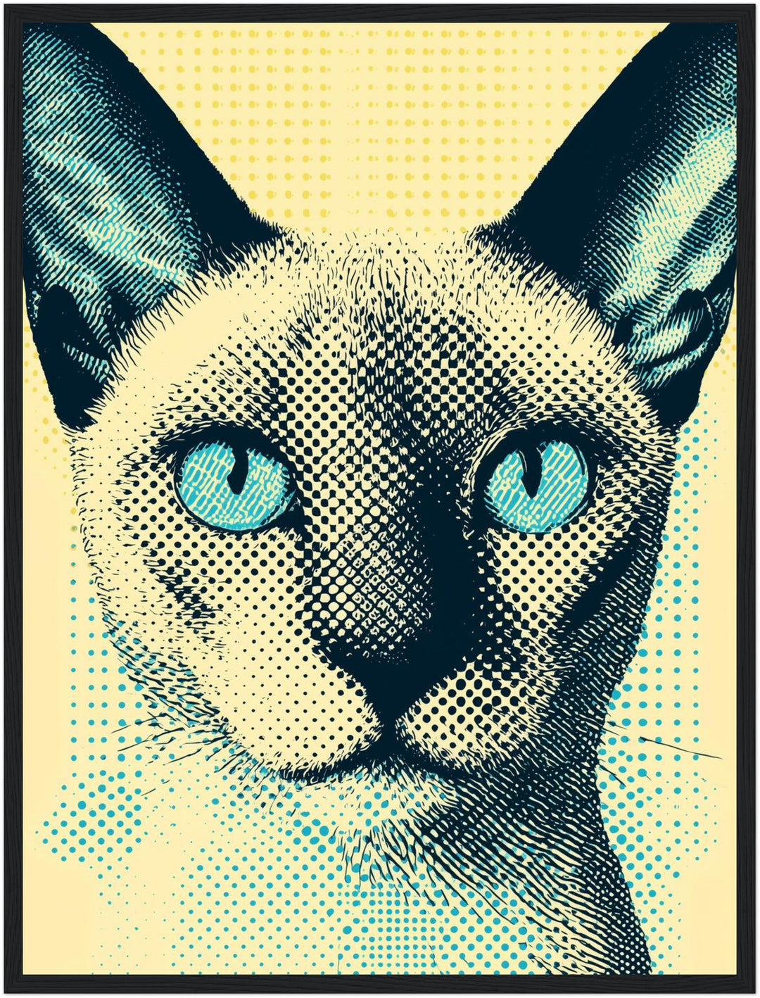 Katze mit Blick Poster abstrakt – mattes Kunstdruck-Papier – Ansicht 4