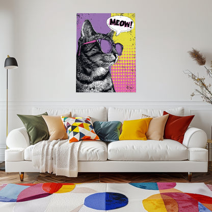 Katze mit Sonnenbrille Poster