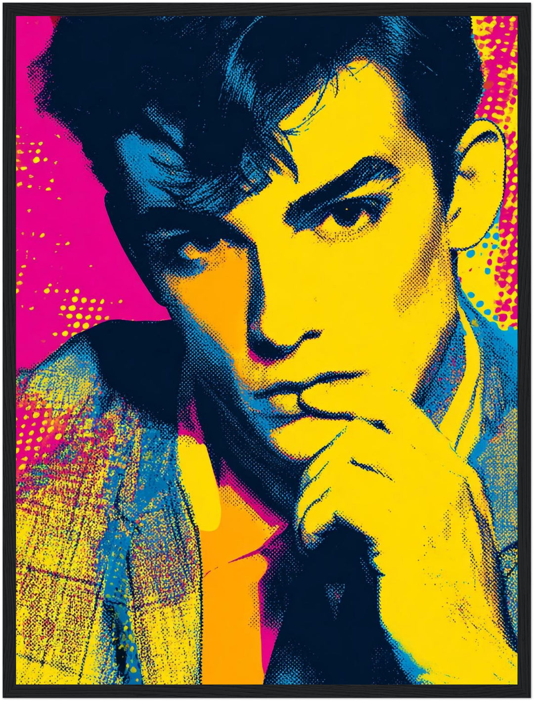 Nachdenklicher Mann Poster Pop Art – mattes Kunstdruck-Papier – Ansicht 5