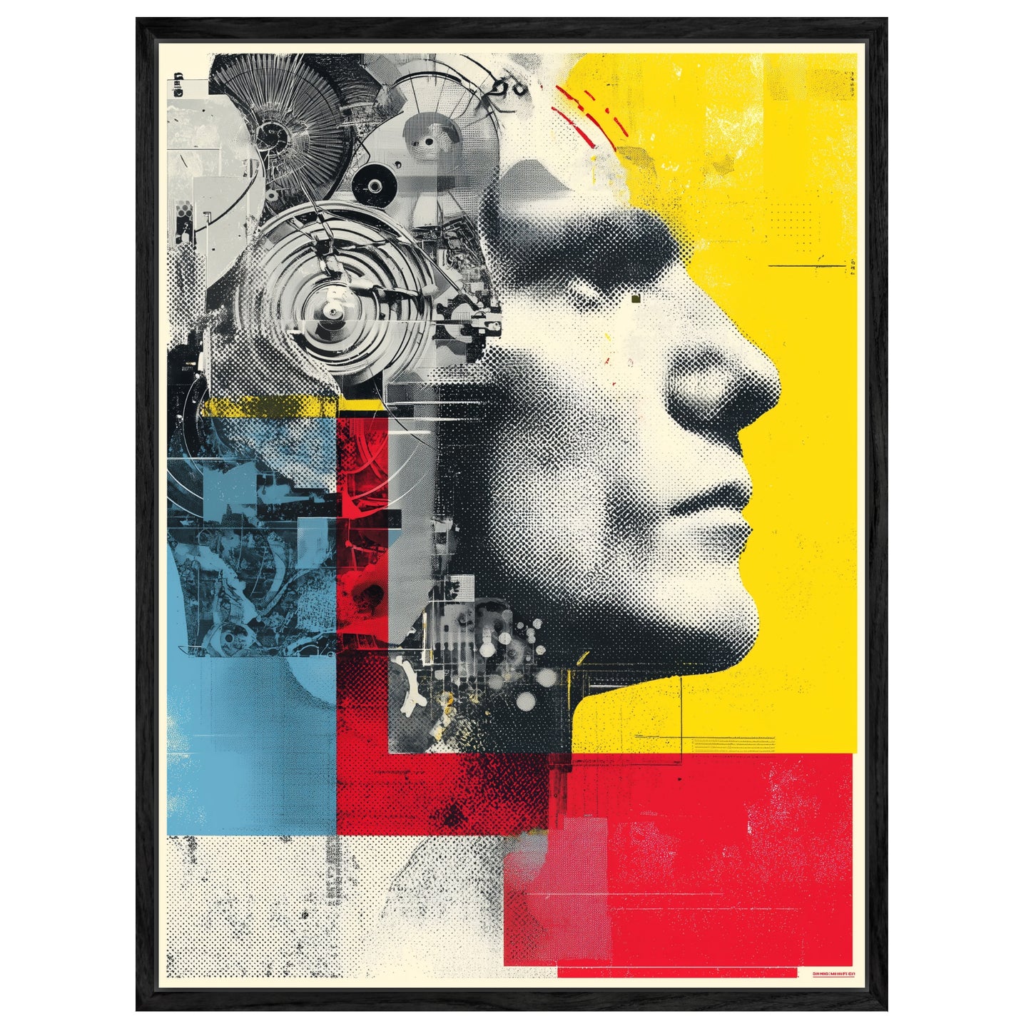 Roboter Mensch Fusion Leinwandbild