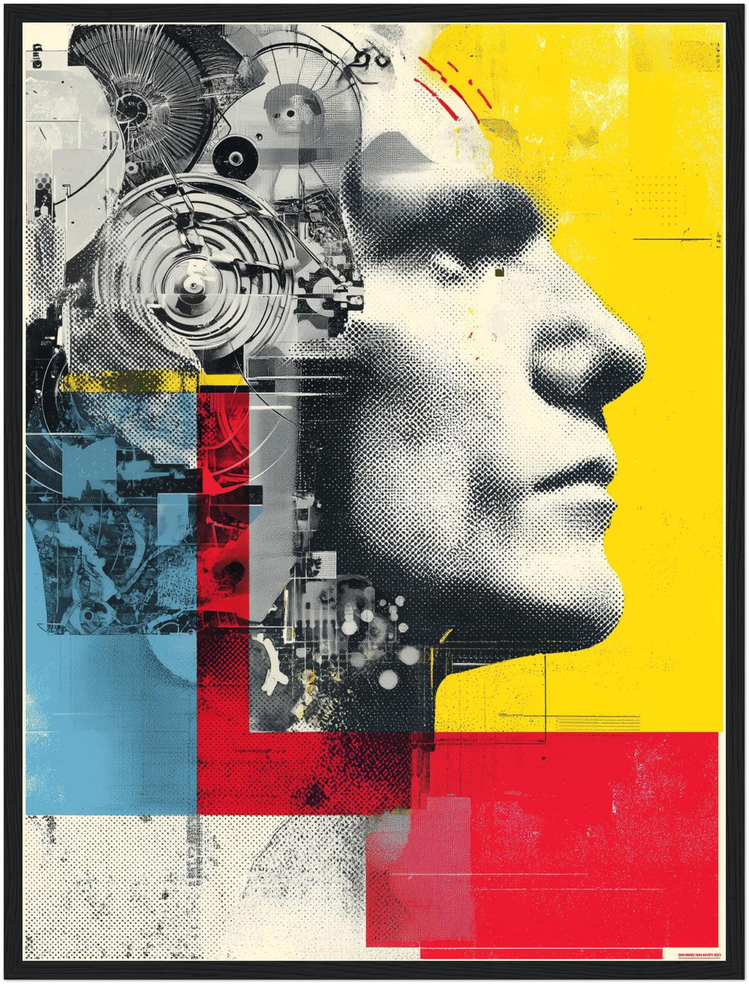 Roboter Mensch Fusion Poster abstrakt – mattes Kunstdruck-Papier – Ansicht 5