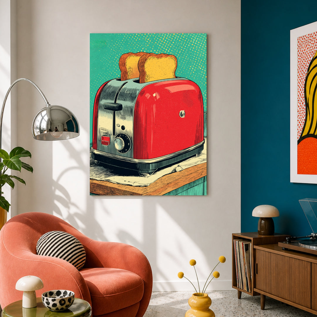 Roter Toaster Poster Pop Art – mattes Kunstdruck-Papier – Ansicht 3