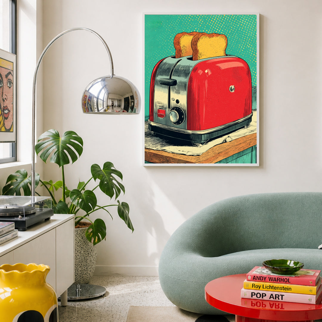 Roter Toaster Poster Pop Art – mattes Kunstdruck-Papier – Ansicht 4