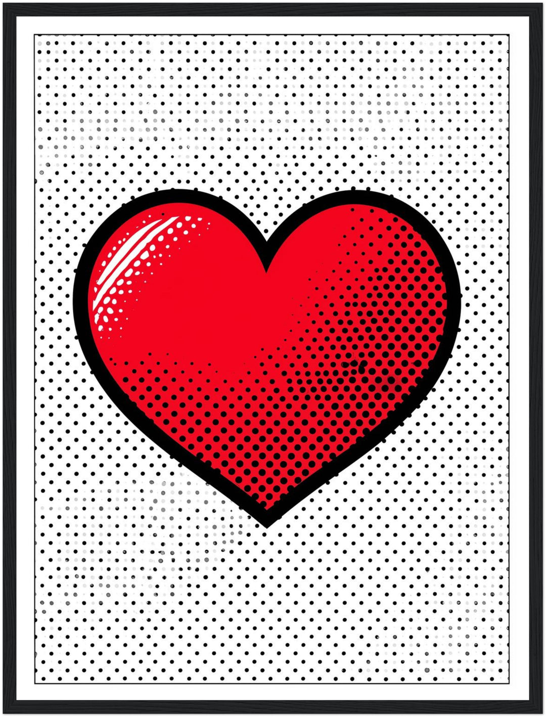 Rotes Herz Symbol Poster abstrakt – mattes Kunstdruck-Papier – Ansicht 5