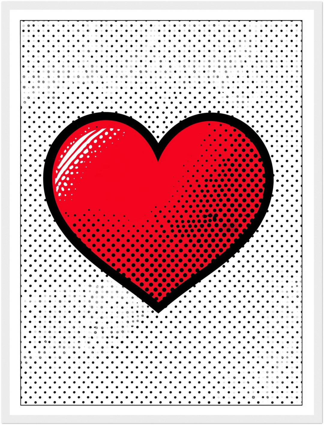 Rotes Herz Symbol Poster abstrakt – mattes Kunstdruck-Papier – Ansicht 6