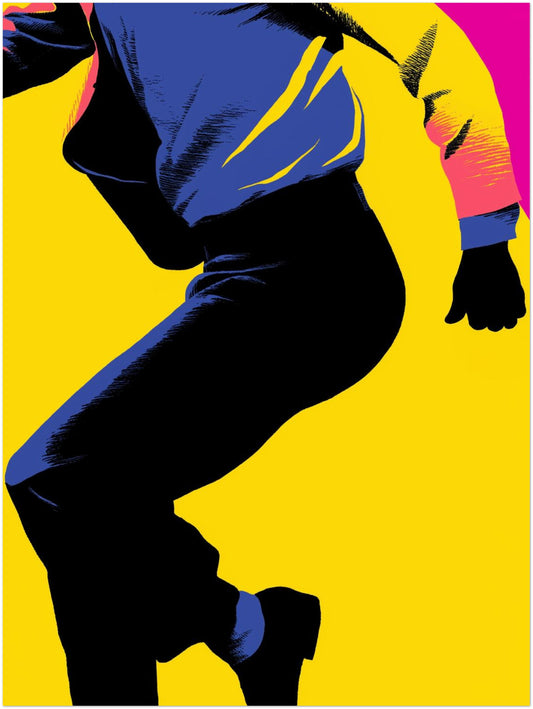 Tanzender Mann Silhouette Poster