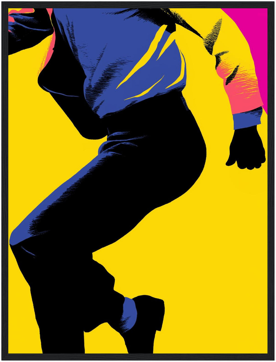 Tanzender Mann Silhouette Poster abstrakt – mattes Kunstdruck-Papier – Ansicht 5