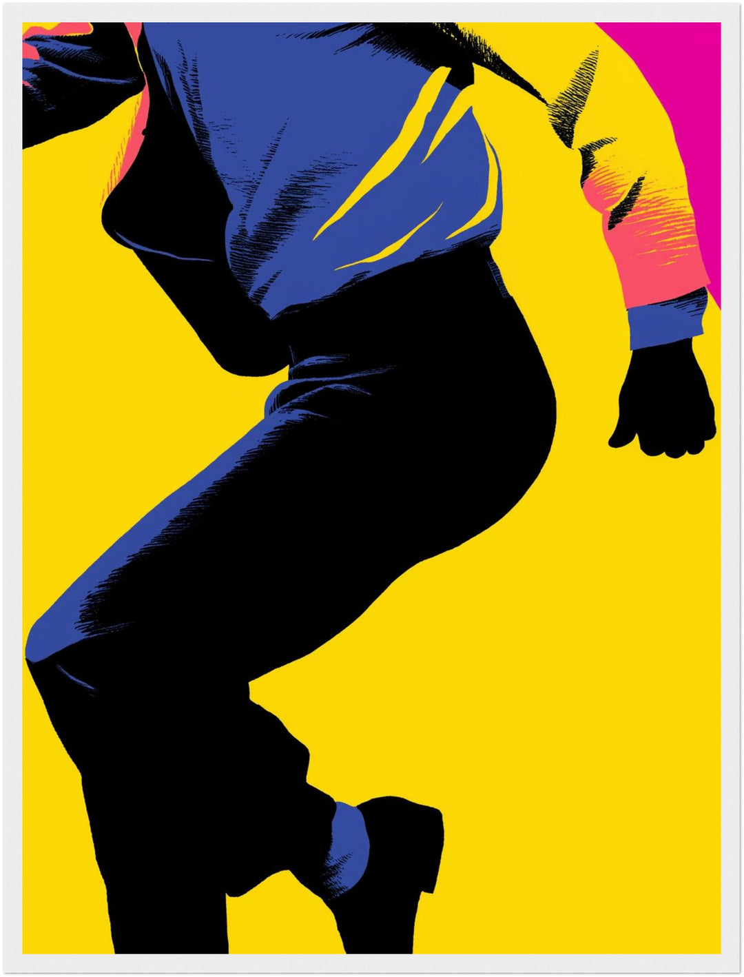 Tanzender Mann Silhouette Poster abstrakt – mattes Kunstdruck-Papier – Ansicht 6
