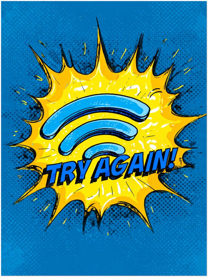 WLAN Symbol Comic Poster