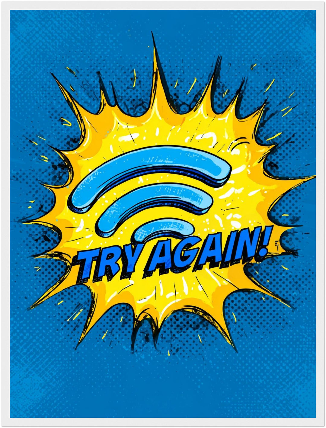 WLAN Symbol Comic Poster Pop Art – mattes Kunstdruck-Papier – Ansicht 5