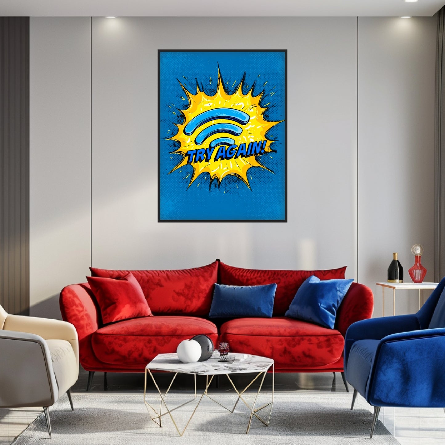 WLAN Symbol Comic Poster