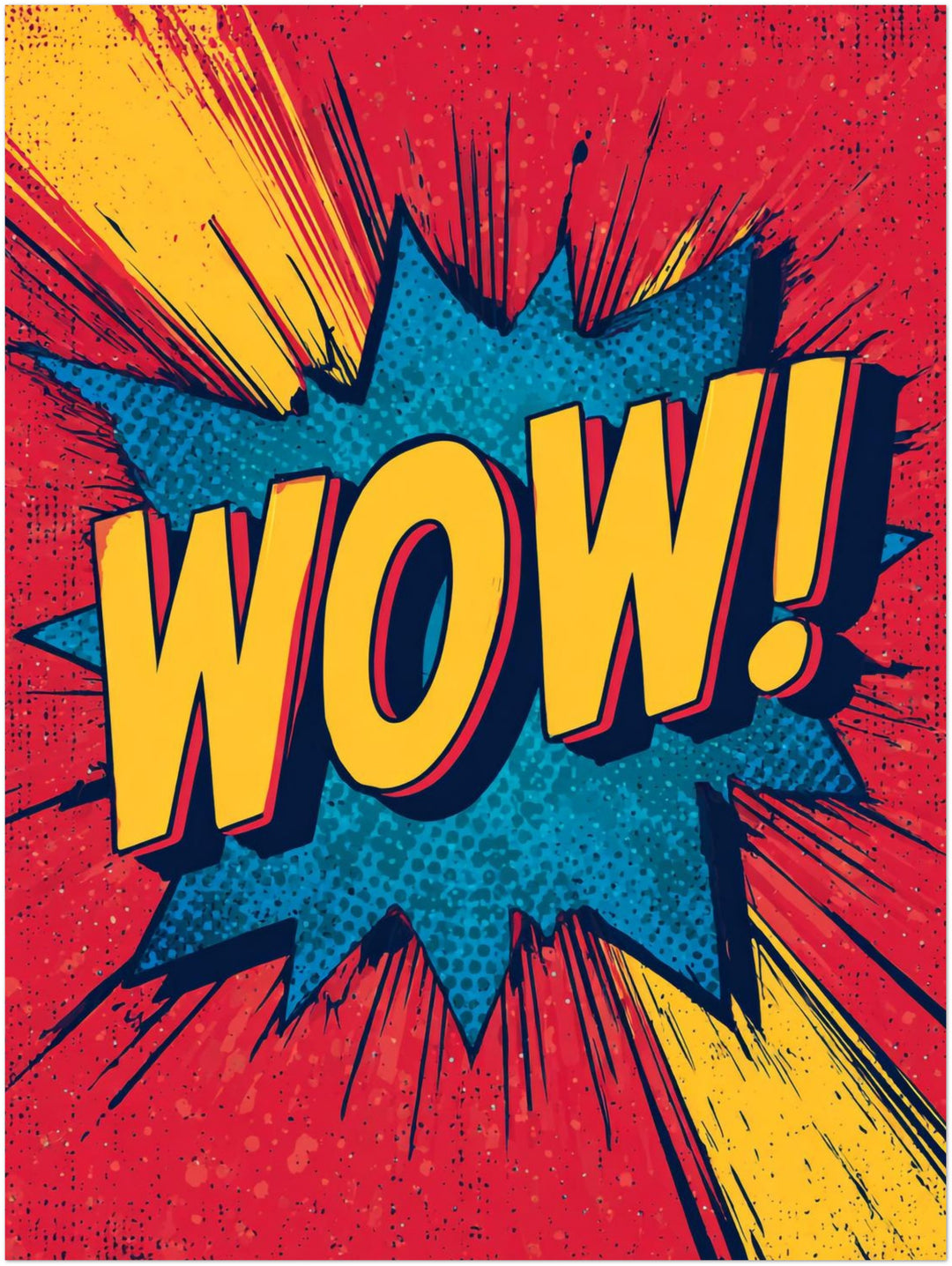 WOW Comic Schriftzug Pop Art – Wandkunst