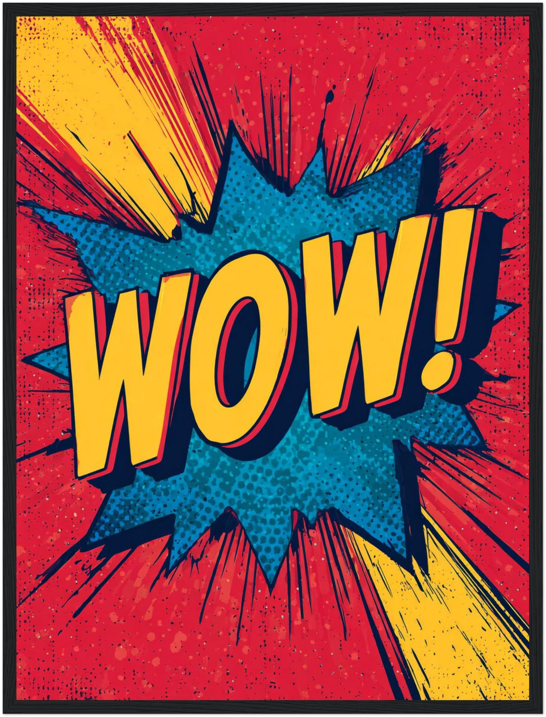 WOW Comic Schriftzug Poster Pop Art – mattes Kunstdruck-Papier – Ansicht 4