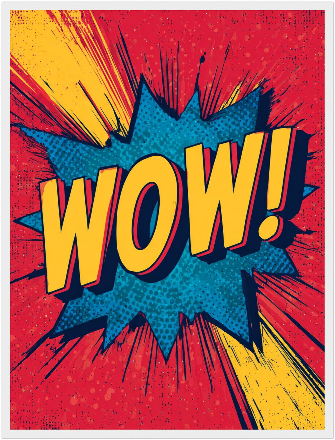 WOW Comic Schriftzug Poster Pop Art – mattes Kunstdruck-Papier – Ansicht 3