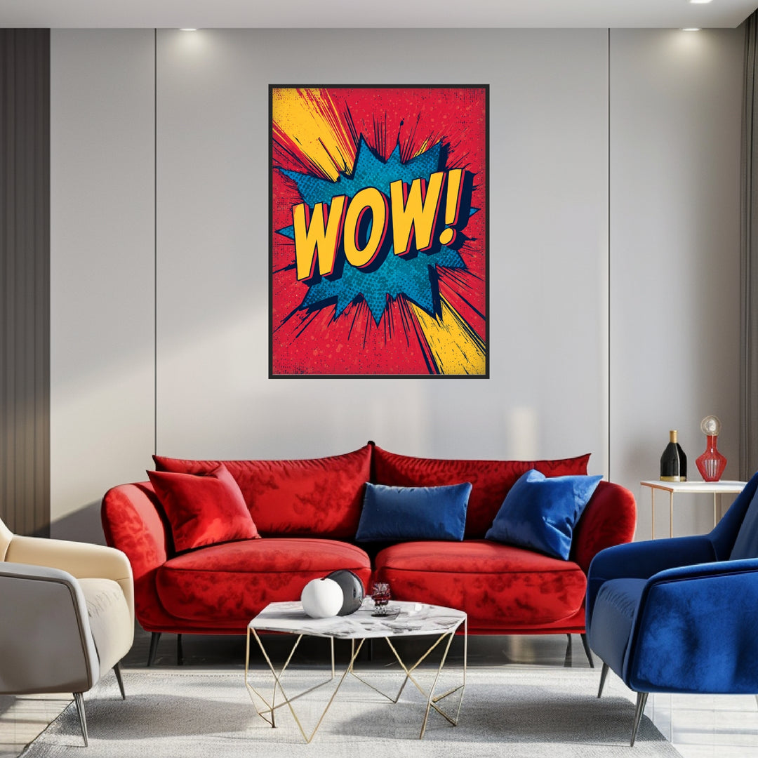 WOW Comic Schriftzug Poster Pop Art – mattes Kunstdruck-Papier – Ansicht 5
