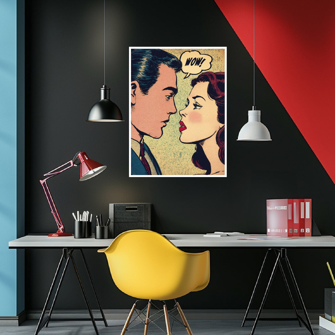Romantisches Comicpaar Poster Pop Art – mattes Kunstdruck-Papier – Ansicht 4