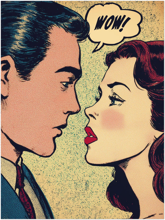 Romantisches Comicpaar Poster