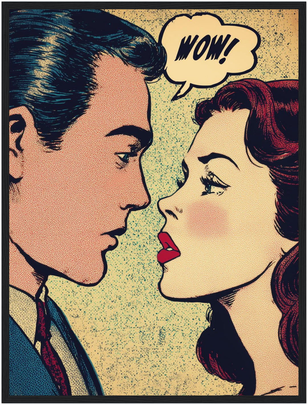 Romantisches Comicpaar Poster Pop Art – mattes Kunstdruck-Papier – Ansicht 5