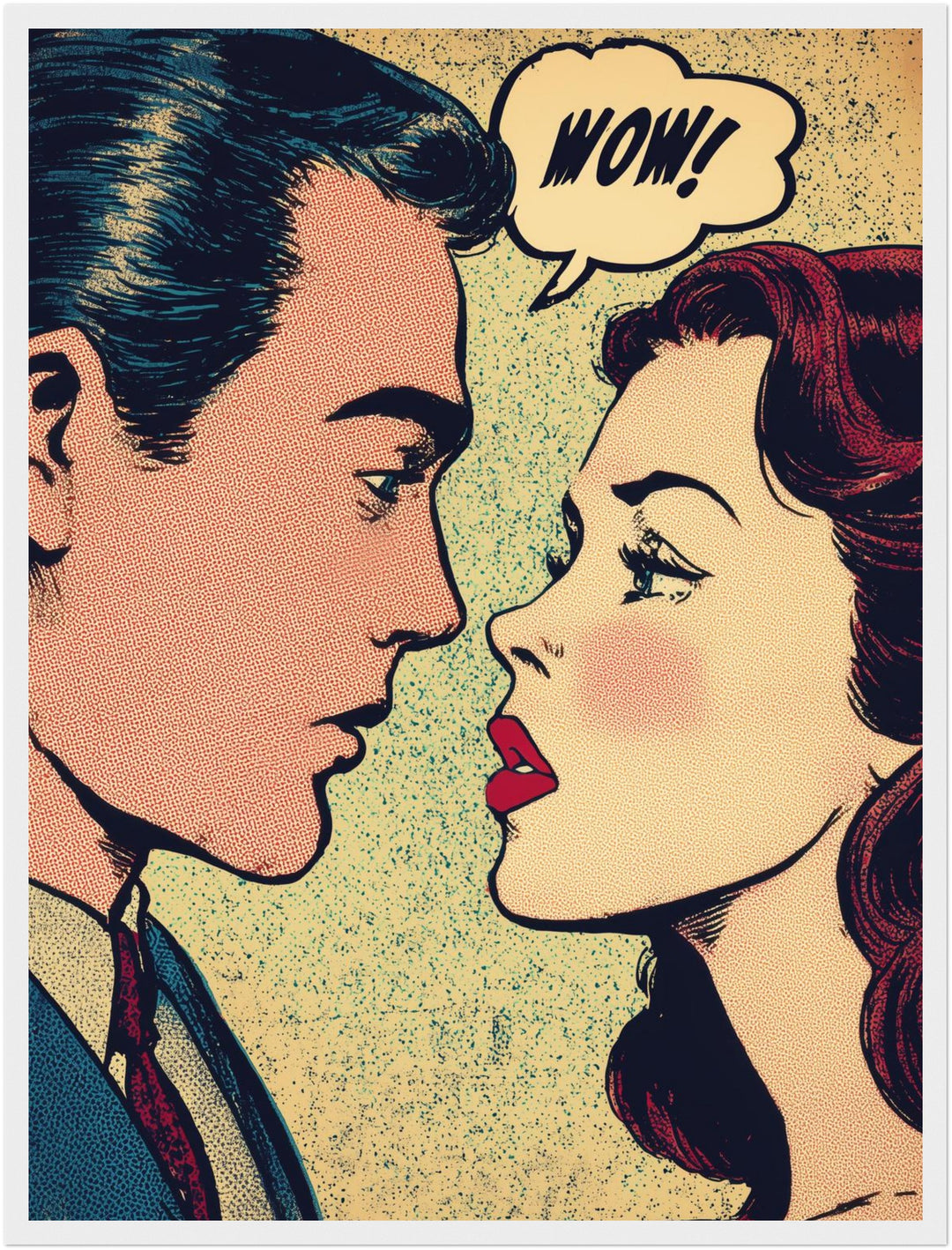 Romantisches Comicpaar Poster Pop Art – mattes Kunstdruck-Papier – Ansicht 6