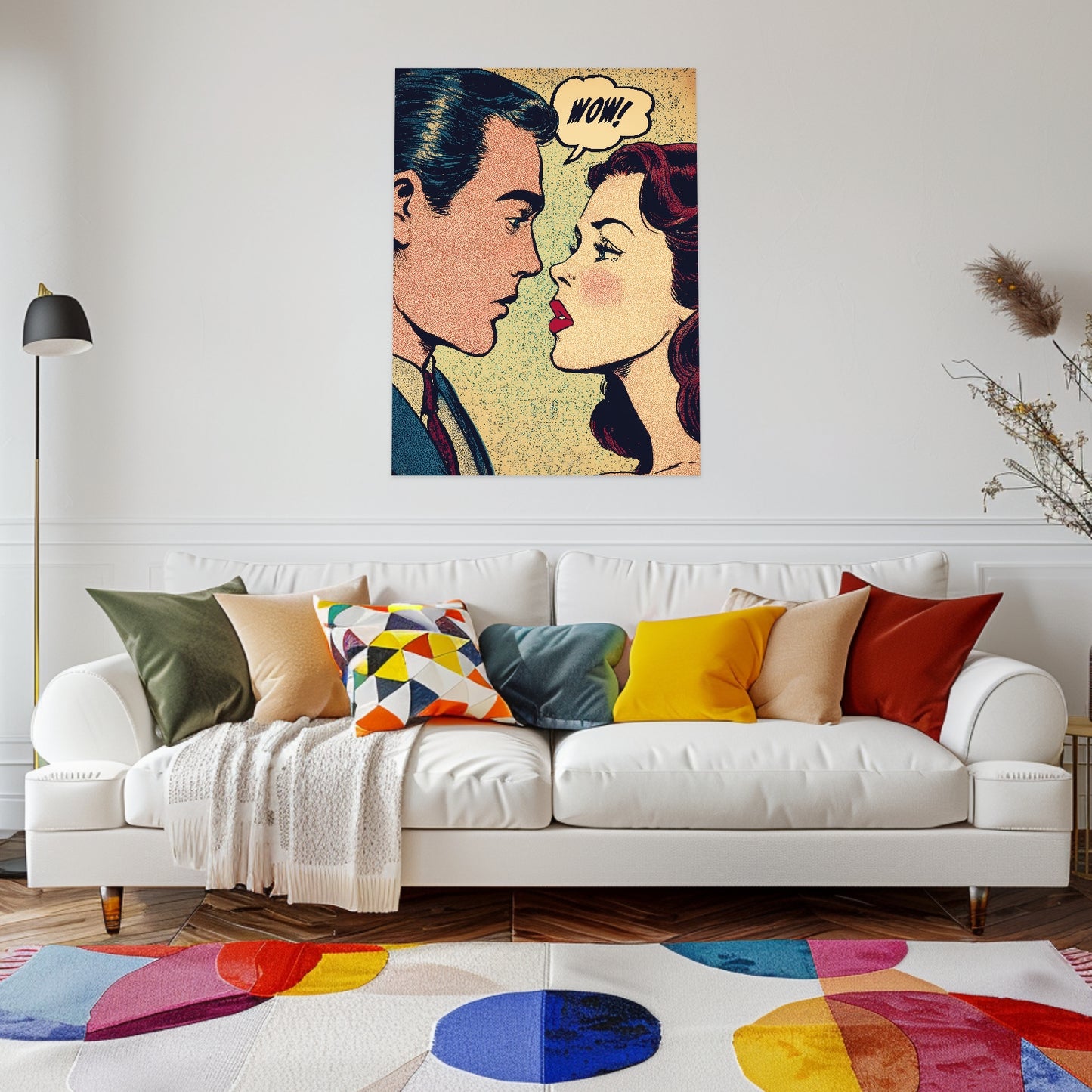 Romantisches Comicpaar Poster