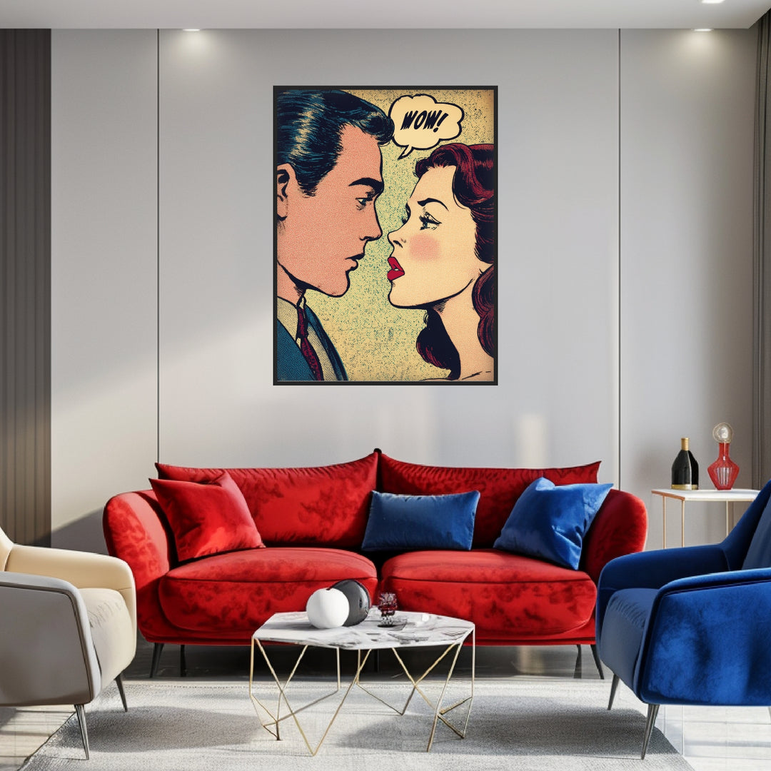Romantisches Comicpaar Poster Pop Art – mattes Kunstdruck-Papier – Ansicht 3
