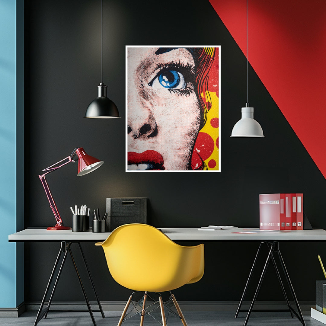 Fasziniert blaue Augen Poster Pop Art – mattes Kunstdruck-Papier – Ansicht 3