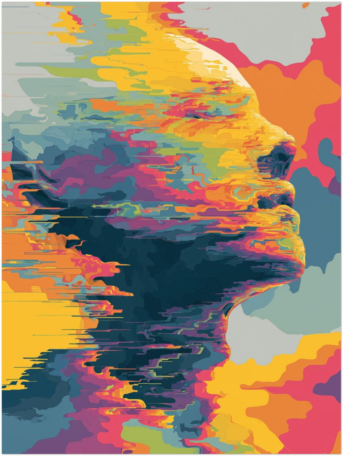 Abstraktes Gesichtsprofil Poster