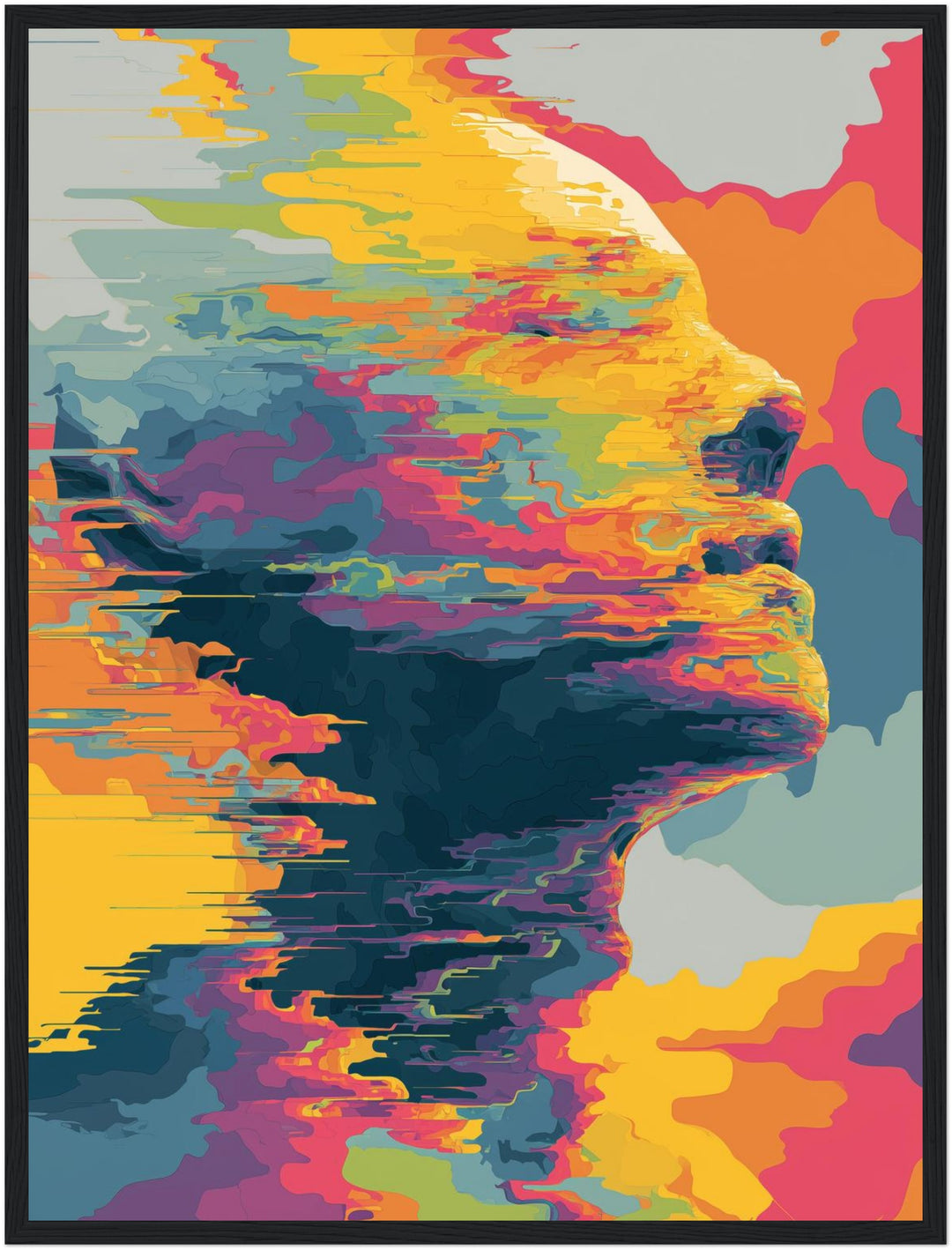 Abstraktes Gesichtsprofil Poster abstrakt – mattes Kunstdruck-Papier – Ansicht 5