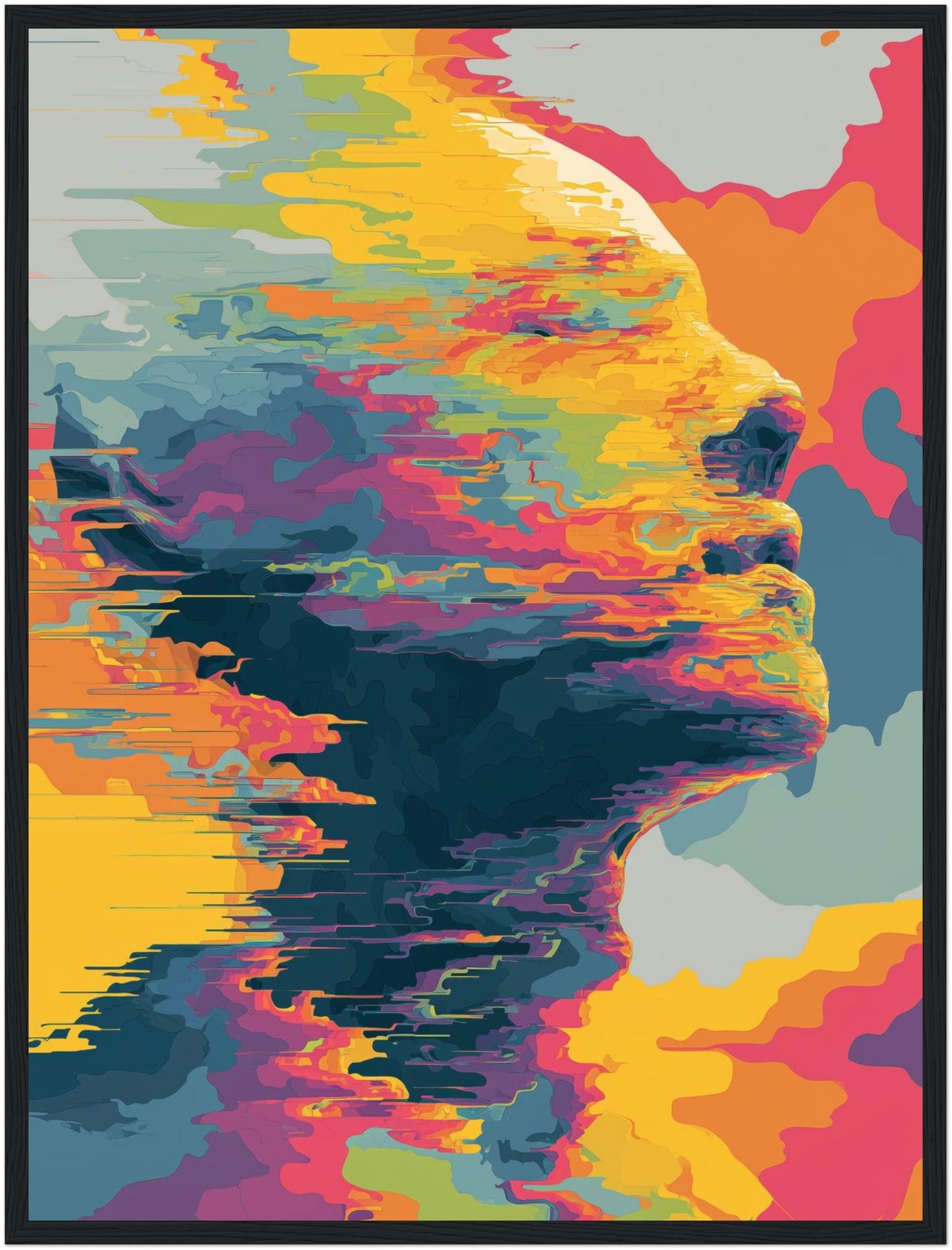 Abstraktes Gesichtsprofil Poster