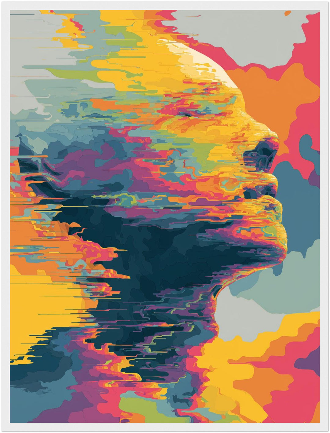 Abstraktes Gesichtsprofil Poster abstrakt – mattes Kunstdruck-Papier – Ansicht 6