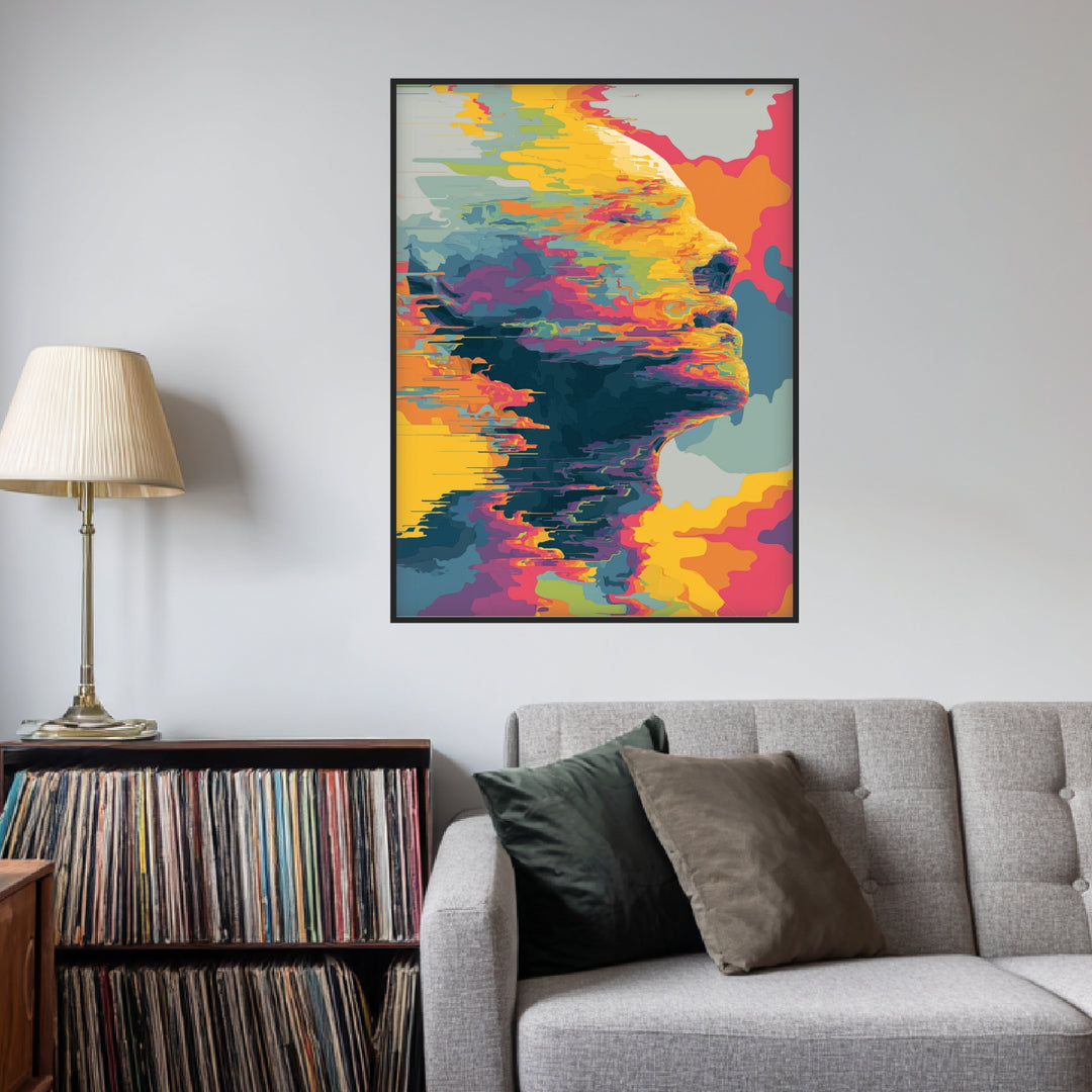 Abstraktes Gesichtsprofil Poster abstrakt – mattes Kunstdruck-Papier – Ansicht 3